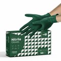 Wecare Nitrile Disposable Gloves, 8 mil Palm, Nitrile, Powder-Free, XL, 50 PK, Green WMN100282